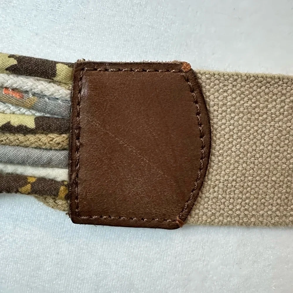 Fossil Knotted Rope Stretch Belt Size L🔥